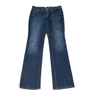 Levis 505 Women’s 8 L 29 X 34 Dk Blue Med Rise Straight Flap Pocket Denim